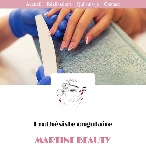 Présentation d'un site avec le thème couleur Flamant