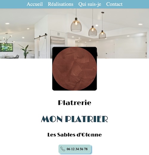 Présentation d'un site avec le thème couleur Lagon